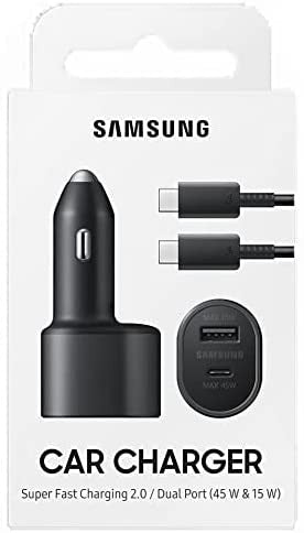SAMSUNG SUPER FAST DUAL CAR CHARGER port 45w & 15w