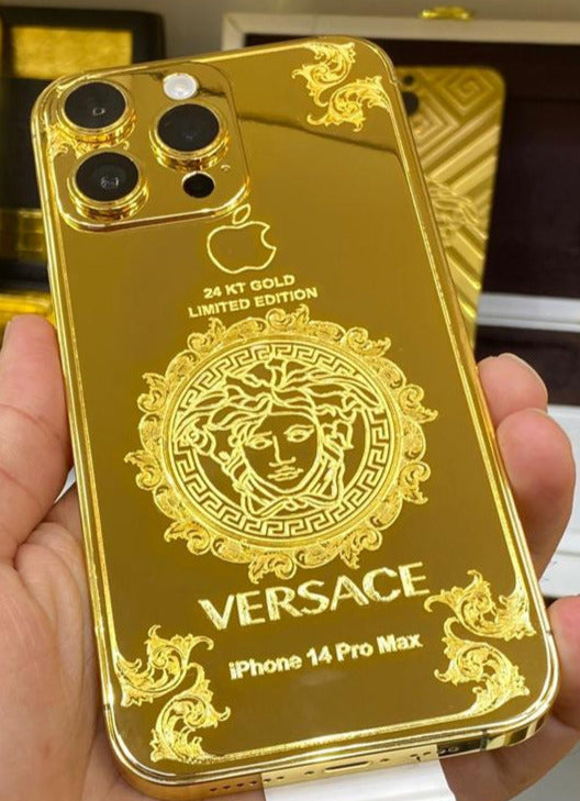 Xs Max Gold Plated Versace Gold Iphone Cover Iphone Gold Plated