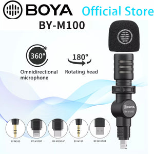 BOYA MININATURE CONDENSER MICROPHONE For iPhone, iPad, iPod  BY-M100D