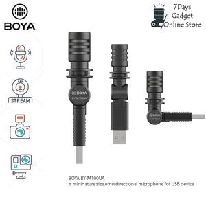 BOYA MININATURE CONDENSER MICROPHONE FOR USB DEVICES, SUCH AS WINDOWS AND MAC COMPUTERS BY-M100UA