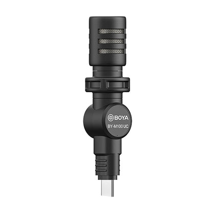 BOYA MININATURE CONDENSER MICROPHONE For Most Type-C Devices BY-M100UC